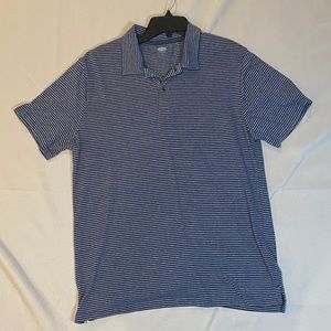 Old Navy Men’s Blue Striped Polo Shirt Large